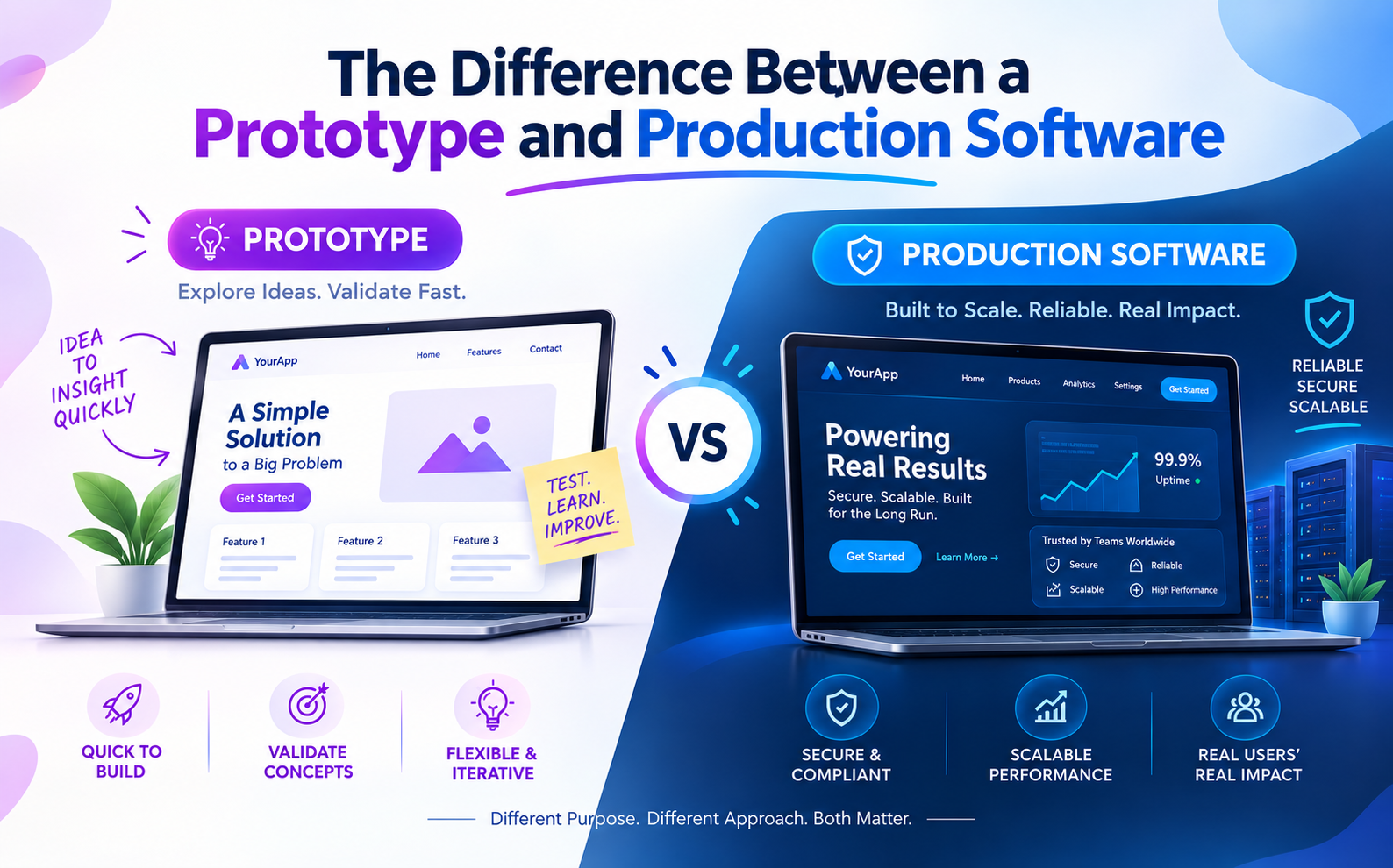 Prototype vs. Production Software